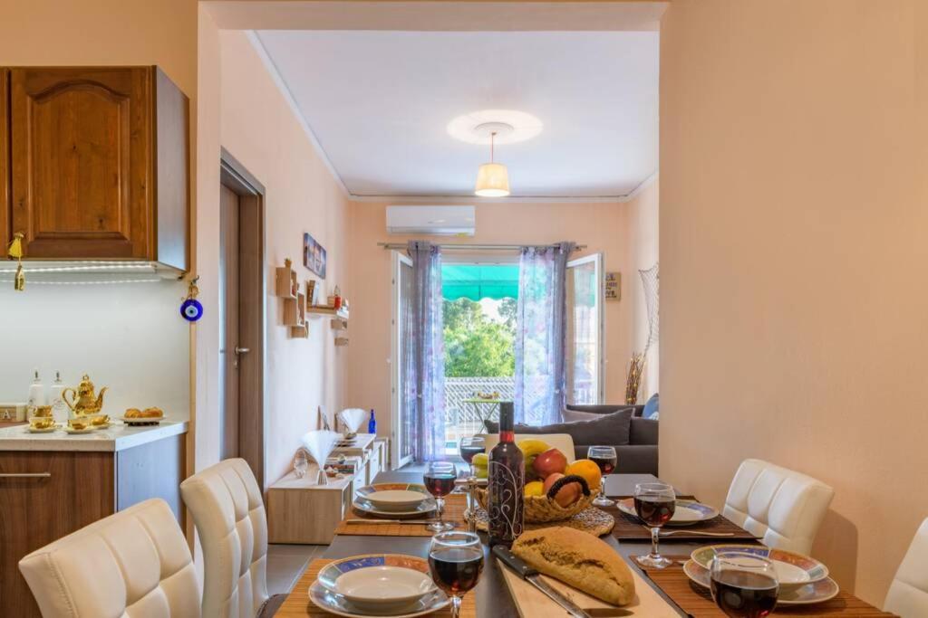 Bright Newly Renovated Apt Near Beach & Center+Ac Anemomylos Exterior foto